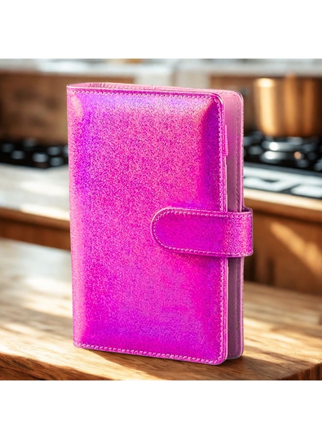 Faux leather wallet, money pouch, budget and notepad with card slots, cash and money compartment - A6 - Image 2
